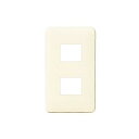 パナソニック フルカラー ワンタッチモダンプレート 2コ用 ミルキーホワイト WN6802WK
