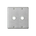 パナソニック フルカラー ステンレス大穴電話線プレート 2連用 取付枠付 WN7662K
