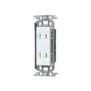 パナソニック フルカラー 埋込ダブルコンセント アースターミナル付 取付枠付 15A 125V ホワイト WN1532SW