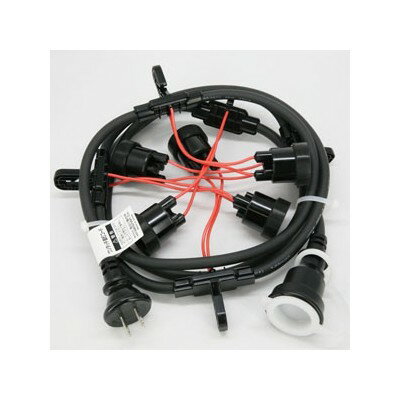 長谷川製作所 ワンタッチ提灯コード 屋外用 5灯 全長2.5m E26ソケット 防水プラグ・防水コネクタ付 CCB025L05P05