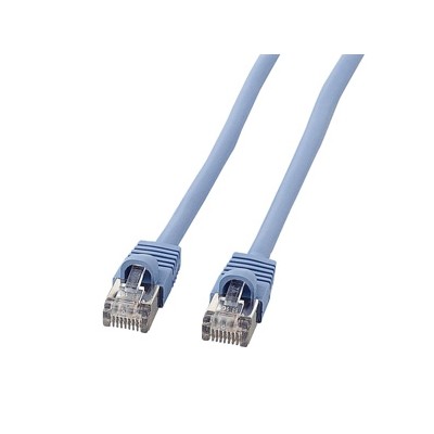 STPエンハンスドカテゴリ5　単線ケーブル　0.5m　ライトブルー　KB−STP−005LBN
