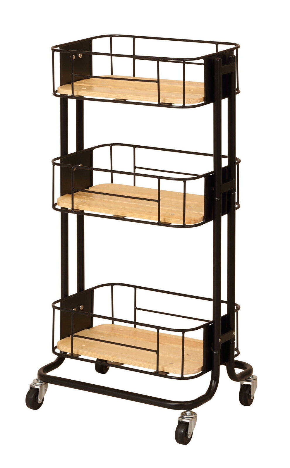 【Mash】BYケージ ワゴン キッチンワゴン ランドリーワゴン 隙間収納 キャスター付き レトロ 台所 キッ..