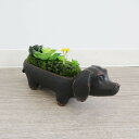 送料無料 置物 犬 ダックスフンド アレンジフラワー ディスプレイ 造花 かわいい インテリア オブジェ インテリア雑貨 アンティーク オーナメント 飾り ガーデン ギフト 贈り物 プレゼント おしゃれ