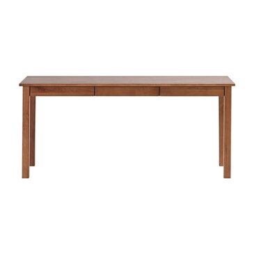 送料無料 デスク 単品 幅155cm 2人掛けデスク ミディアムブラウン アルダー無垢材 パソコンデスク 引き出し 収納付き 作業台 木製 天然木 省スペース オフィスデスク 机 勉強机 ワークデスク 学習デスク テーブル おしゃれ モダン 北欧 シンプル