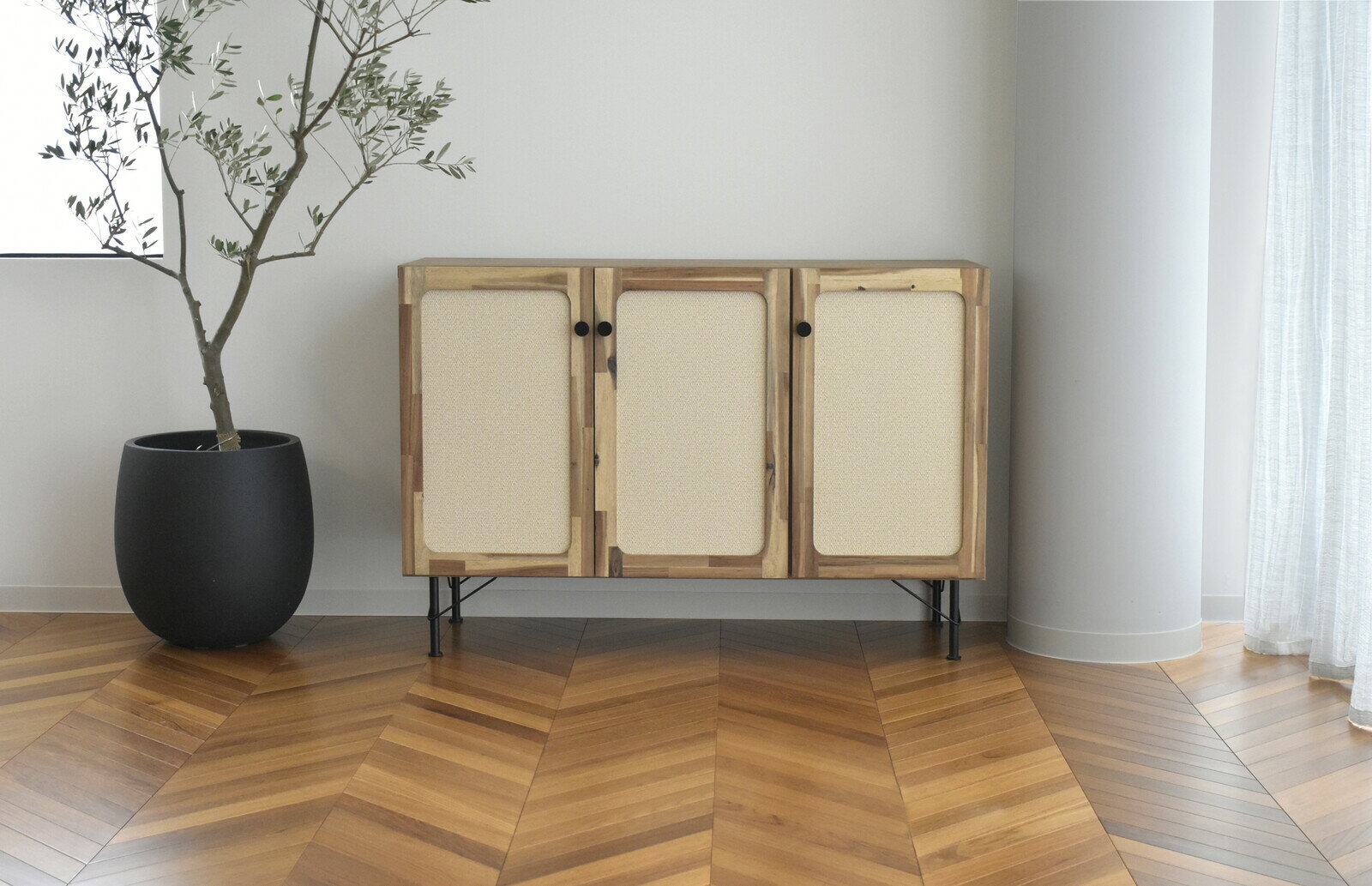 サイドボードキャビネットサイドラッ...