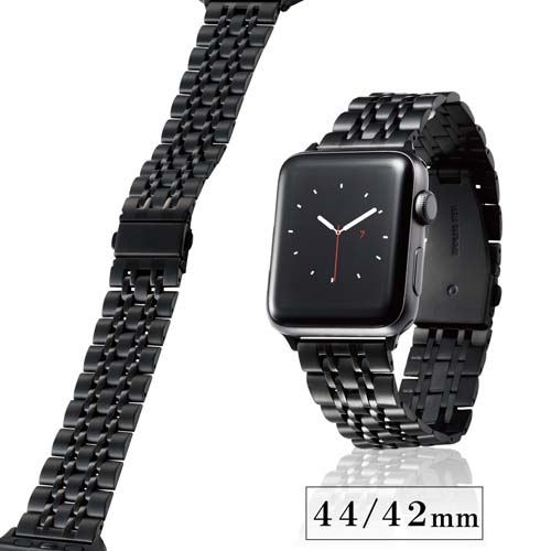 エレコム Apple Watch 44mm ステンレスバンド 7連 ブラック AW-44BDSS7BK エレコム Apple Watch 44mm ステンレスバンド 7連 ブラック AW-44BDSS7BK