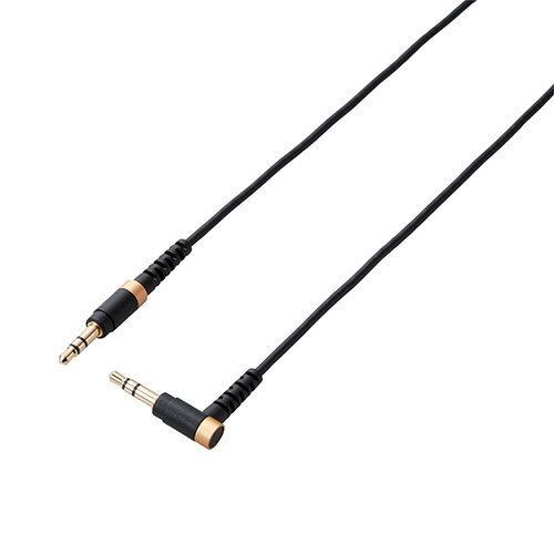 エレコム AUXケーブル φ3.5オス-φ3.5オス(L字) 高耐久 スリム 1.0m ブラック AX-35MSL10BK エレコム AUXケーブル φ3.5オス-φ3.5オス(L字) 高耐久 スリム 1.0m ブラック AX-35MSL10BK
