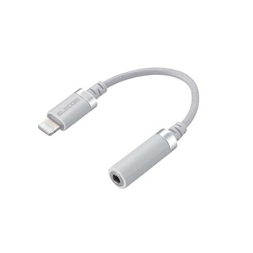 エレコム Lightning-4極イヤホン端子 変換ケーブル 高耐久 ホワイト MPA-L35S01WH