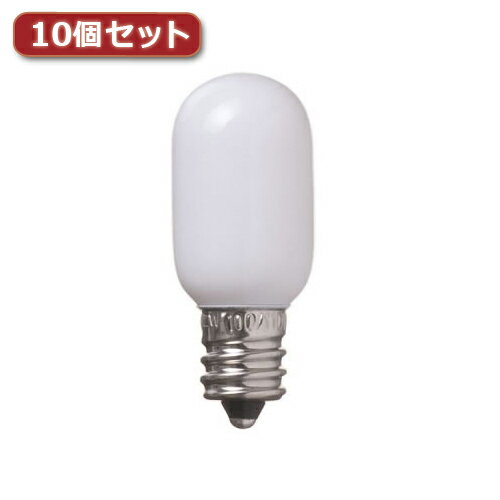 YAZAWA ナツメ球 T20 E12 5W ホワイト10個セット T201205WX10