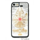 STAR WARS スター・ウォーズ グッズコレクション FLASH M-FALCON 基板アート iPhone 7/8ケース 白 F7/8W