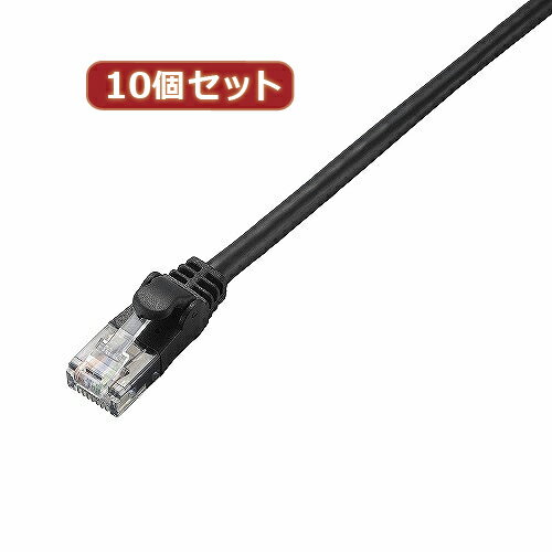 10個セット エレコム Cat6準拠LANケーブル LD-GPN BK5X10