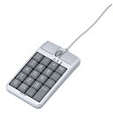 光学式マウス機能を内蔵したテンキーマウス。●テンキーに光学式マウス機能を内蔵したテンキーマウスです。●スイッチでマウスモードとテンキーモードの切替え可能です。●テンキーは、NumLock非連動タイプです。●ノートパソコンと同じ構造のパンダグラフ方式を採用しています。●スクロールキー付きです。■インターフェース:USB HID仕様バージョン1.1準拠 ■コネクタ形状:USB(Aタイプコネクタ) ■キー数:19キー ■キーピッチ:16mm ■サイズ:W76×D120×H21mm ■ケーブル長:0.8m■送料 送料無料。但し、沖縄・離島を含む(一部配送不可地域)のご注文は配達不可のためキャンセルさせて頂きます。