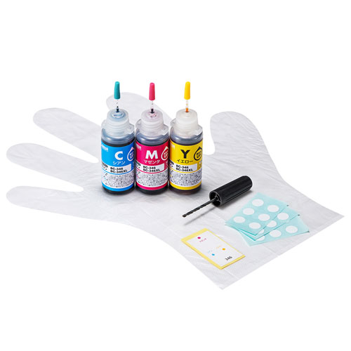 サンワサプライ 詰替えインクBC-346用 使い捨てていたインクカートリッジを再使用 INK-C346S30S SANWA SUPPLY サンワサプライ 詰替えインクBC-346用 使い捨てていたインクカートリッジを再使用 INK-C346S30S SANWA SUPPLY