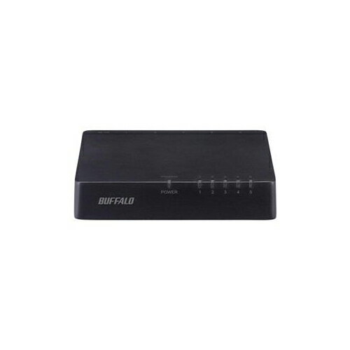 BUFFALO バッファロー 10/100Mbps対応スイッチングHub プラスチック筐体/電源外付けモデル(5ポート) ブラック LSW4-TX-5EP/BKD BUFFALO バッファロー 10/100Mbps対応スイッチングHub プラスチック筐体/電源外付けモデル(5ポート) ブラック LSW4-TX-5EP/BKD