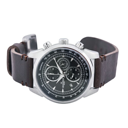 GRANDEUR グランドールプラス メンズウォッチイタリアンレザーバンドシリーズ マローネ(焦げ茶) 腕時計 革ベルト おしゃれ 高級感 大人 父の日 贈り物 プレゼント ギフト 贈答品 記念品 誕生日 贈答用 ビジネス カジュアル