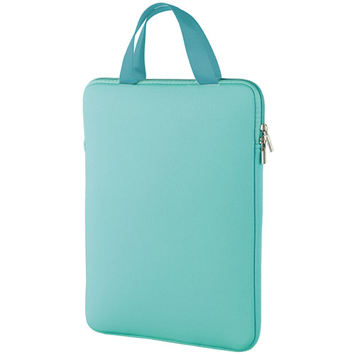 【10個セット】 ARTEC PCタブレット用クッションケース L アクアグリーン ATC91714X10