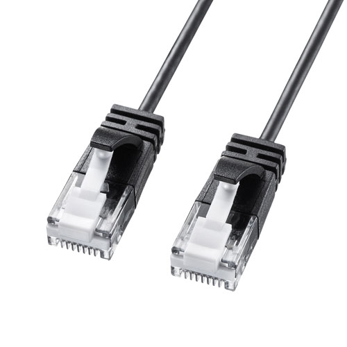 【5個セット】 サンワサプライ カテゴリ6A極細LANケーブル ブラック KB-SL6A-01BKX5 【5個セット】 サンワサプライ カテゴリ6A極細LANケーブル ブラック KB-SL6A-01BKX5