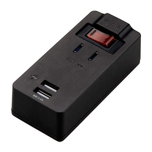 【10個セット】 YAZAWA ブレーカースイッチ付1AC2USB2.4A ブラック H6BKS3102UBKX10 【10個セット】 YAZAWA ブレーカースイッチ付1AC2USB2.4A ブラック H6BKS3102UBKX10
