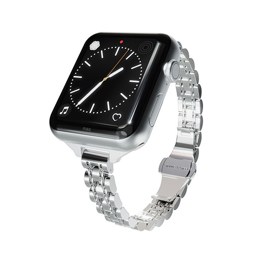 miak JUBILEE METAL BAND for Apple Watch 45/44/42mm シルバー SJEMA-W4244SL