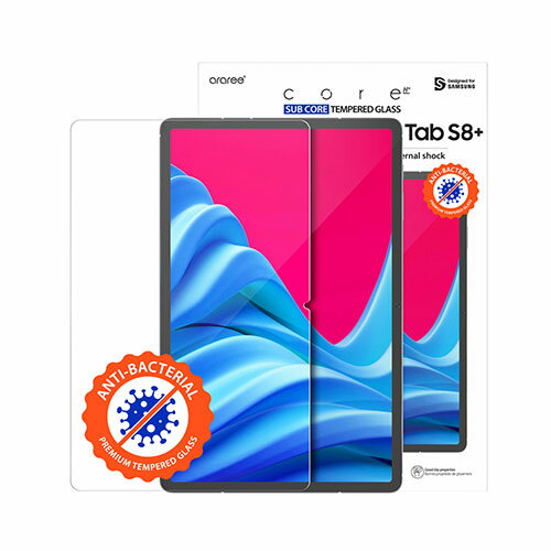 araree Galaxy Tab S8+ 抗菌強化ガラスフィルム SUB CORE クリア AR23045GTS8 araree Galaxy Tab S8+ 抗菌強化ガラスフィルム SUB CORE クリア AR23045GTS8