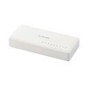 エレコム Giga対応スイッチングハブ/8ポート/プラスチック筺体/電源外付けモデル/ホワイト EHC-G08PA3-W(2)