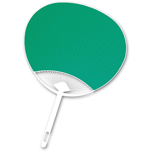 【30個セット】 ARTEC カラーうちわ 緑 ATC2925X30