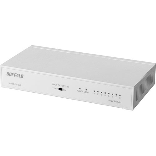 BUFFALO バッファロー Giga対応 スイッチングハブ 8ポート ホワイト LSW6-GT-8NS/WH