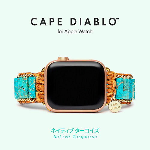 送料無料 cape diablo ネイティブ ターコイズ for Apple Watch 38-49mm Lサイズ CD25123AW