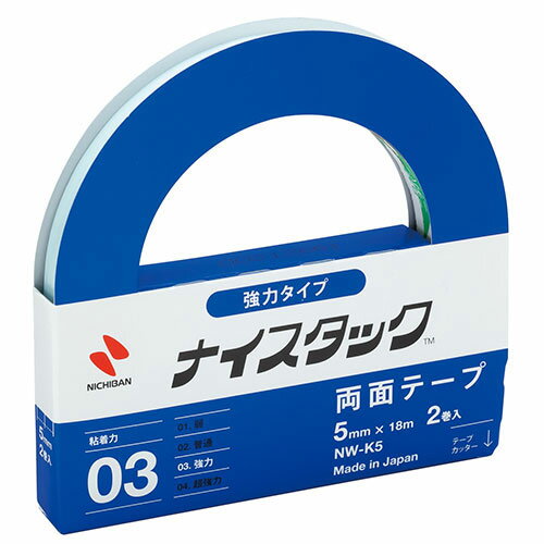 ニチバン ナイスタック 強力タイプ 5mm×18m 2巻入 NB-NW-K5