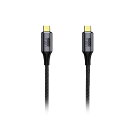 日本トラストテクノロジー JTT Type C to Type C USB 4.0 Multifunctional Data Cable 0.3m JTU4CC03-BK(2)