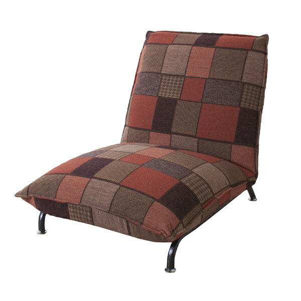 フロアソファ ローソファ リクライニングソファー スチール脚 コンパクト ソファ 1人掛け 一人掛け 1人用 イス 椅子 チェアー 北欧 モダン レトロ カフェ風 西海岸 ブルックリン おしゃれ かわいい リビング 一人暮らし オレンジ