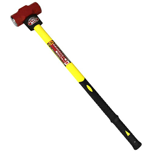 両口ハンマー 頭重量：3.5kg グラスファイバー柄 金槌 トンカチ 鉄工、土木、建築での打ちつけ、割り、ハツリ作業 かなづち 建築現場 現場作業 大工 工具 職人