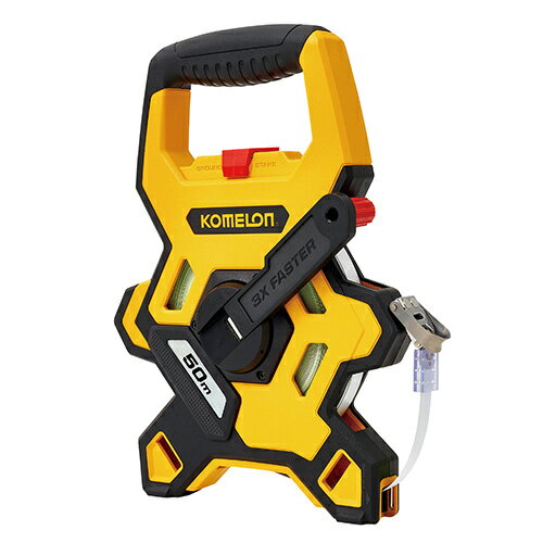 長尺巻き尺 ファーストバックプロ50m メジャー ナイロンコート 現場作業 巻き尺 職人 イエロー KOMELON