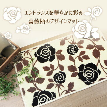 玄関マット アイビー3 約55×85cm 室内 洗える 室内 おしゃれ かわいい 滑り止め エントランスマット