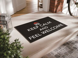 玄関マット A024A Keep Calm 50×75cm おしゃれ かわいい 洗える 滑り止め 屋内 野外 室内 フロアマット エントランスマット ラグマット リビング 薄型 ドアマット オールシーズン