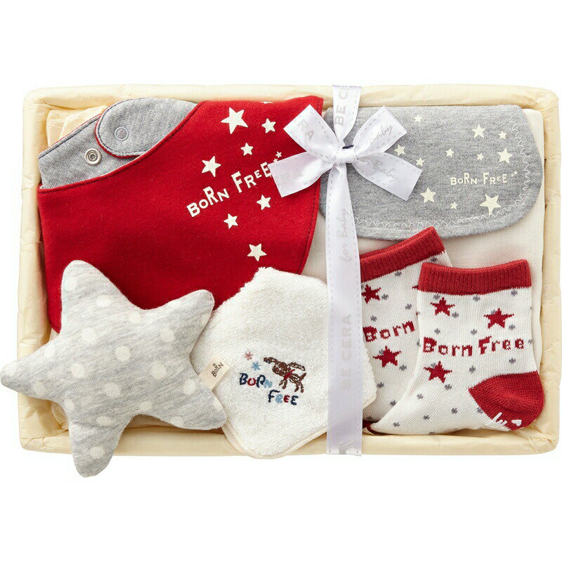 【まとめ買い5セット】きらきら星セット 日本製 ソックス スタイ 汗とりパット プチタオル ガラガラ星 竹籠 国産 かわいい キッズ 子供用 男の子 女の子 プレゼント