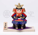 ★端午の節句★「置物とインテリア」 五月人形 【錦彩 初陣大将(木台付)】