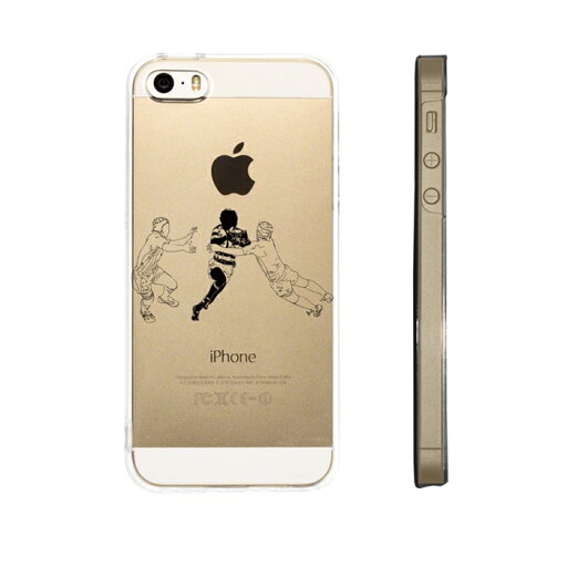 単品 iPhone SE 5S/5 対応 アイフォン ハード クリア ケース ラグビー バックス突破! 単品 iPhone SE 5S/5 対応 アイフォン ハード クリア ケース ラグビー バックス突破!