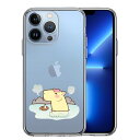 単品 iPhone13 Pro 側面ソフト 背面ハード ハイブリッド クリア ケース カピバラ 温泉