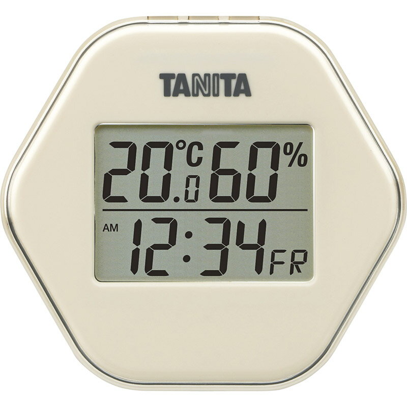 タニタ デジタル温湿度計 アイボリー TT573 IV