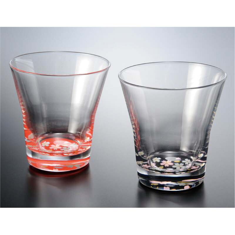 紀州塗／ぬりもんde　Verre 蒔絵桜 フリーグラスペア 0770020