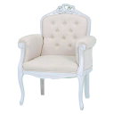 送料無料 チェア 1人掛けチェアー アンティーク風 チェアー 1人掛け 1人用 姫系 椅子 高級インテリア RL-1942AW-1C チェア クラシック ホワイ...