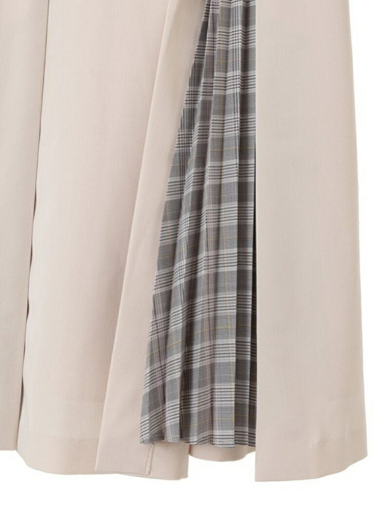 Rakuten Fashion チェックプリーツ切替ワンピース 31 Sons De Mode トランテアン ソン ドゥ モード ワンピース 長袖 ワンピース ブラウン ベージュ 送料無料 31 Sons De Mode