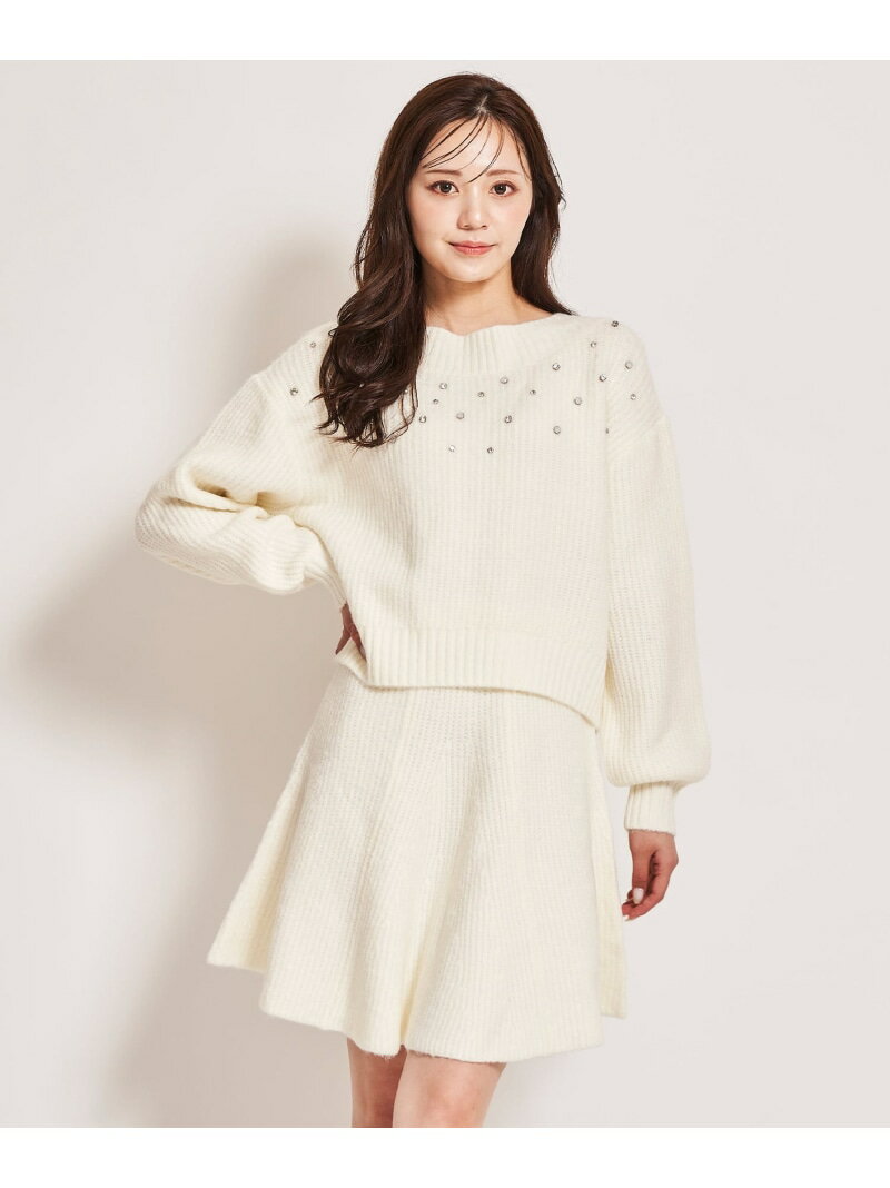 【SALE／10%OFF】ビジュー付きニットセットアップ 31 Sons de mode トランテアン ソン ドゥ モード ワンピース・ドレス ワンピース グリーン グレー【RBA_E】【先行予約】*【送料無料】[Rakuten Fashion]のサムネイル