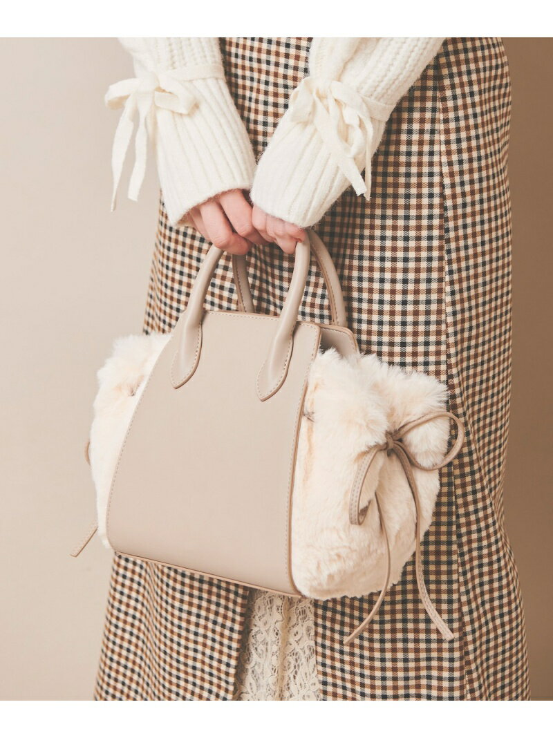 【SALE／50%OFF】ファーコンビバッグ 31 Sons de mode トランテアン ソン ドゥ モード バッグ ショルダーバッグ ホワイト ブルー ピンク【RBA_E】【送料無料】[Rakuten Fashion]のサムネイル