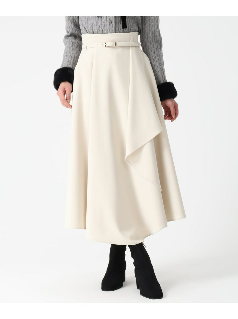 【SALE／50%OFF】2025秋冬新作 ベルト付きアシメフレアスカート 31 Sons de mode トランテアン ソン ドゥ モード スカート その他のスカート ブルー ホワイト ブラック【RBA_E】【送料無料】[Rakuten Fashion]