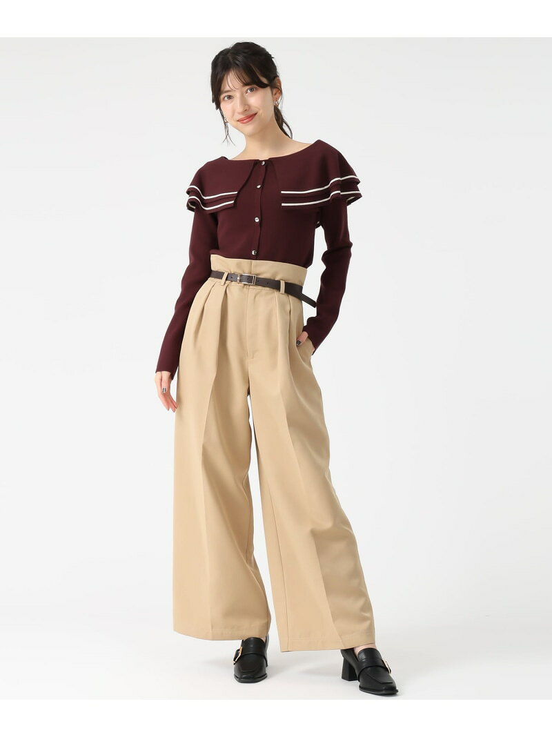 2025秋冬新作 合皮ベルト付チノパンツ 31 Sons de mode トランテアン ソン ドゥ モード パンツ チノパンツ グレー ブラウン【送料無料】[Rakuten Fashion] 31sonsdemode-10004504 31 Sons de mode サンプル画像3