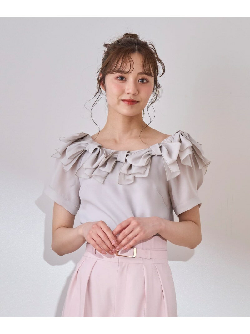 【SALE／30%OFF】2025春夏新作 リボンブラウス 31 Sons de mode トランテアン ソン ドゥ モード トップス シャツ・ブラウス ホワイト ブラック【RBA_E】【送料無料】[Rakuten Fashion]