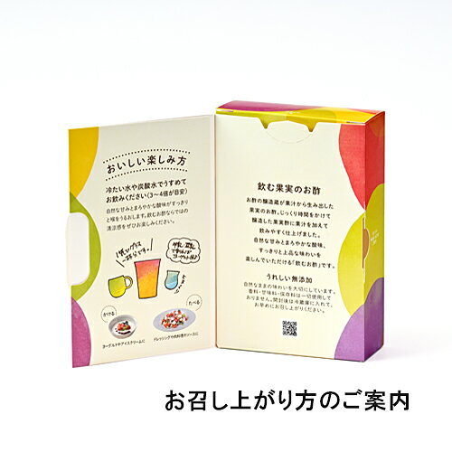 送料無料※北海道・沖縄・離島除く飲む果実のお酢 小袋パック（小箱入り）＜10個セット＞※1杯分ずつの飲むお酢（8杯分）を10個お届け