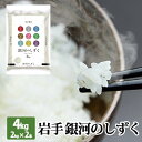 岩手県産 銀河のしずく 4kg (2kg×2袋) 令和 3年産 ｜ 送料無料 コンビニ受取対応 米 白米 ミツハシライス お米 おこめ 日本米 いわて 岩手県 岩手 国内産 国産 ミツハシ ふっくら 美味しい 美味 岩手純情米